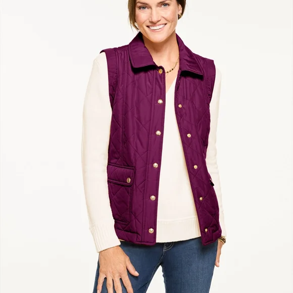 Talbots Fleece Jacket in Rich Purple - Picture 3 of 11